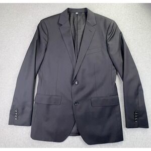 Bonobos x Marzotto Mens 40R Slim Fit Black Blazer Sport Coat Italian Wool Preppy